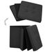 Tabourets de rangement pliables lot de 2 noir Faux lin - Photo n°6