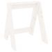 Tabourets lot de 2 blanc 40x40x45 cm bois massif de pin - Photo n°4