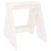 Tabourets lot de 2 blanc 40x40x45 cm bois massif de pin - Photo n°5