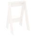 Tabourets lot de 2 blanc 40x40x60 cm bois massif de pin - Photo n°4