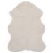 Tapis 65 x 95 cm Fausse fourrure de lapin Crème - Photo n°1