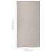 Tapis à tissage plat d'extérieur 100x200 cm Taupe - Photo n°6