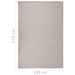 Tapis à tissage plat d'extérieur 120x170 cm Taupe - Photo n°6