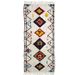 Tapis Berbere Color - 80 x 180 cm - Blanc - Photo n°1