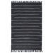 Tapis Chindi Coton tissé à la main 120 x 170 cm Anthracite 2 - Photo n°1