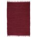 Tapis Chindi Coton tissé à la main 120 x 170 cm Bordeaux 2 - Photo n°1