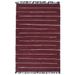 Tapis Chindi Coton tissé à la main 120 x 170 cm Bordeaux - Photo n°1