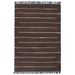 Tapis Chindi Coton tissé à la main 120 x 170 cm Marron 2 - Photo n°1