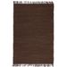 Tapis Chindi Coton tissé à la main 120 x 170 cm Marron - Photo n°1