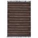Tapis Chindi Coton tissé à la main 80 x 160 cm Marron 2 - Photo n°1