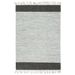 Tapis Chindi tissé à la main Cuir 120x170 cm Gris clair et noir - Photo n°1