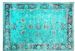 Tapis classique en viscose turquoise bordé Sofa 290 - Photo n°1