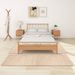 Tapis de lit Shaggy Poils longs 3 pcs Beige - Photo n°1
