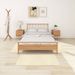 Tapis de lit Shaggy Poils longs 3 pcs Crème 4 - Photo n°1