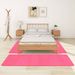 Tapis de lit Shaggy Poils longs 3 pcs Rose 2 - Photo n°1