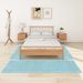 Tapis de lit Shaggy Poils longs 3 pcs Turquoise 2 - Photo n°1