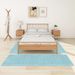 Tapis de lit Shaggy Poils longs 3 pcs Turquoise 3 - Photo n°1