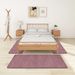 Tapis de lit Shaggy Poils longs 3 pcs Violet 2 - Photo n°1