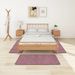 Tapis de lit Shaggy Poils longs 3 pcs Violet - Photo n°1