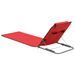 Tapis de plage pliables 2 pcs Acier et tissu Rouge - Photo n°4