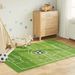 Tapis enfant 160x230cm terrain de football antidérapant lavable - Photo n°1