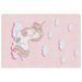 Tapis enfants rose 160x230 cm licorne antidérapant lavable - Photo n°2