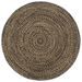 Tapis fait à la main Jute Noir et marron 180 cm - Photo n°1