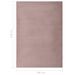 Tapis Fausse fourrure de lapin 180x270 cm Vieux rose - Photo n°7