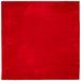 Tapis HUARTE à poils courts doux et lavable rouge 120x120 cm - Photo n°1