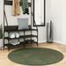 Tapis HUARTE à poils courts doux et lavable vert forêt Ø 120 cm - Photo n°2