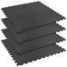 Tapis imbriqués 4 pcs Caoutchouc 60x60 cm 12 mm Rainure - Photo n°1