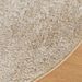 Tapis ISTAN à poils longs aspect brillant beige Ø 100 cm - Photo n°4