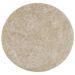 Tapis ISTAN à poils longs aspect brillant beige Ø 80 cm - Photo n°1