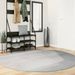 Tapis IZA poils courts style scandinave gris Ø 200 cm - Photo n°2