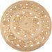 Tapis Jute design tressé 120 cm Rond - Photo n°1