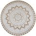 Tapis Jute tressé imprimé 120 cm rond - Photo n°1