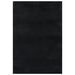 Tapis lavable à poils courts doux et moelleux antidérapant noir - Photo n°1
