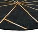 Tapis lavable noir et doré Ø 120 cm antidérapant - Photo n°4