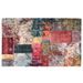 Tapis lavable patchwork multicolore 120x170 cm antidérapant - Photo n°1