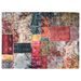 Tapis lavable patchwork multicolore 150x230 cm antidérapant - Photo n°1