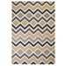 Tapis moderne Design de zigzag 160 x 230 cm Marron/Noir/Bleu - Photo n°1