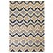 Tapis moderne Design de zigzag 80 x 150 cm Marron/Noir/Bleu - Photo n°1