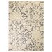 Tapis moderne Design floral 140 x 200 cm Beige / Bleu - Photo n°1