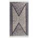 Tapis Noir et gris 120x180 cm Coton - Photo n°2