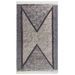 Tapis Noir et gris 160x230 cm Coton - Photo n°2