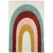 Tapis poils longs motif arc en ciel - Multicolore - 100% polypropylene - 80 x 140 cm - Intérieur - NAZAR - Photo n°2