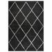 Tapis shaggy à poils longs Crème et anthracite 120x170 cm - Photo n°1