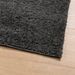 Tapis shaggy à poils longs moderne anthracite 120x120 cm - Photo n°4