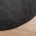 Tapis shaggy à poils longs moderne anthracite Ø 160 cm - Photo n°4