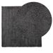 Tapis shaggy à poils longs moderne anthracite 160x160 cm - Photo n°3